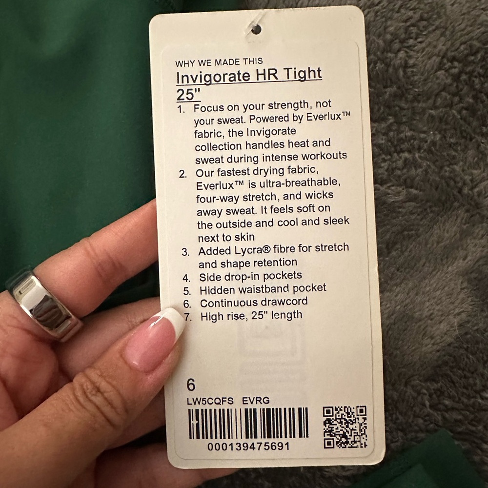 Lululemon Invigorate High Rise Tights - Picture 2 of 4